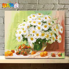 【佳彩天颜】 diy数字油画 客厅动漫花卉风景手绘填色装饰野菊花