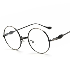 圆形复古眼镜框男女款超轻镜架平光镜近视眼镜原宿同款全金属潮人