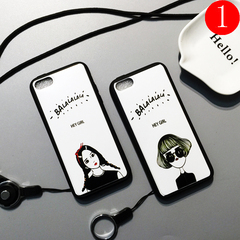 苹果5c手机壳硅胶女款潮流外壳防摔卡通可爱全包边iphone5c挂绳套