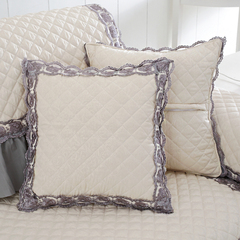 欧式四季防滑沙发抱枕套 现代简约布艺枕套蕾丝花边沙发枕头套巾