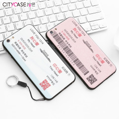 citycase 苹果6s手机壳创意个性情侣款iphone6plus带挂绳男女新款