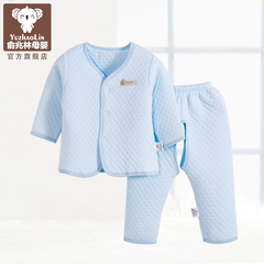 俞兆林0-3月冬季婴儿内衣套装儿童新生儿衣服加厚纯棉宝宝保暖衣