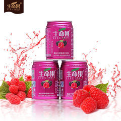 生命果树莓覆盆子果汁易拉罐果汁饮料250ml*12罐装饮料 包邮