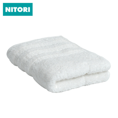 NITORI尼达利 进口埃及棉毛巾 全棉加厚面巾 纯色洗脸巾 日本畅销