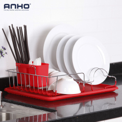 ANHO单层碗碟架水槽沥水架厨房置物架碗筷收纳架放碗架滤水架碗柜
