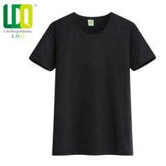 LDQ纯棉短袖T恤 男 夏季纯色半袖t恤 韩版潮流圆领T