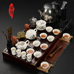 诺得茶具套装特价 整套茶具紫砂功夫茶具烧水壶四合一竹茶盘