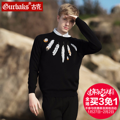 Gurbaks冬季韩版新款男士针织衫套头青少年毛衣打底衫外套GM962