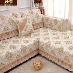 欧式蕾丝花边沙发垫 简约现代实木皮沙发套罩 组合沙发坐垫定制