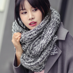 毛线围巾女冬季韩版学生长款加厚针织百搭韩国情侣新款保暖围脖男