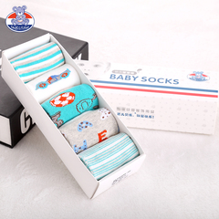 春秋婴儿袜0-6个月新生儿棉袜松口男女宝宝袜子5双装1-3岁儿童袜