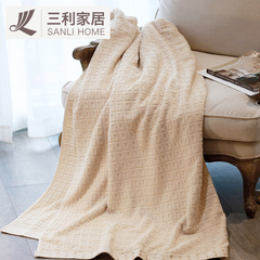 三利三利春夏毛毯毛巾被纯棉单双人纱布加厚空调毯毛巾毯午睡毯