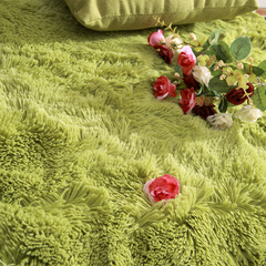 现代可机洗纯色加厚丝毛客厅茶几地毯卧室床边毯长方形飘窗满铺毯