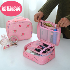 韩国可爱化妆包小号便携化妆品收纳包袋迷你小淑女旅行防水小方包