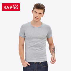 Baleno班尼路 夏季纯棉修身短袖T恤男 打底衫纯色内衣体恤