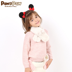 pawinpaw宝英宝韩国小熊童装冬季新款小熊针织毛衣