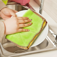 李军加厚洗碗巾不掉毛双面吸水擦抹布厨房超细纤维洗碗布洗碗巾