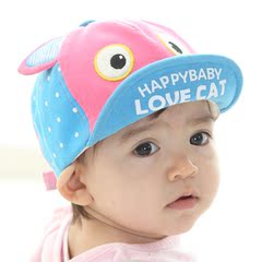 婴儿棒球帽子春秋6-12-18个月韩版男女童帽0-1岁女宝宝帽子鸭舌帽