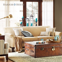 Harbor House Laurel客厅三人位沙发 美式乡村家具 时尚布艺沙发