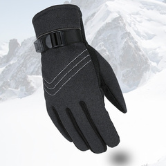 冬季运动户外加绒保暖加厚 棉手套 男士开车骑行骑车滑雪防风抗寒