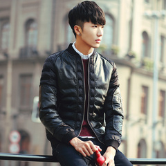 冬季皮棉衣男士韩版修身外套加厚保暖棉服短款青年学生棉袄男装潮
