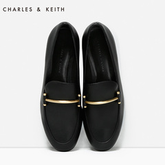 CHARLES&KEITH单鞋 CK1-70380524 欧美风潮流金属圆头平底单鞋女