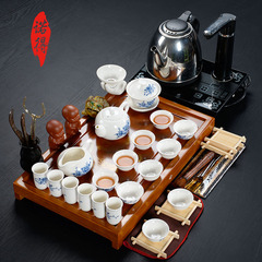 诺得茶具套装特价  紫砂陶瓷功夫茶具  电热炉 竹制茶盘整套