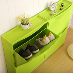 抽屉式收纳柜子储物柜 塑料组装翻斗鞋柜 儿童衣物玩具简易整理箱