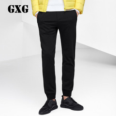 GXG男装男裤 冬装新品运动束脚裤裤子男休闲裤针织卫裤#64802001