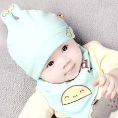 新生儿帽子春秋0-3-6个月韩版新款彩棉男女宝宝帽子胎帽婴儿帽子
