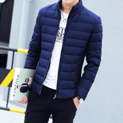 男士羽绒服 冬季新款韩版青年修身款休闲加厚外套冬天潮男装上衣