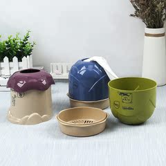 创意塑料莲花纸巾筒蘑菇抽纸盒客厅用家用卷纸筒桶卫生纸7157-60