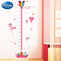 迪士尼正品卡通米奇米妮身高贴防水环保可移除儿童房客厅墙贴