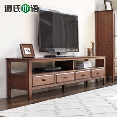 源氏木语纯实木电视柜白橡木地柜1.8米美式简约可配边柜客厅家具
