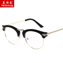 韩版潮男眼镜框半框平光镜近视眼镜架女大框装饰眼镜复古眼睛