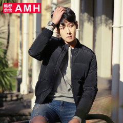 AMH男士冬季外套2016新款 韩版潮流加厚羽绒服男短款青年棒球服