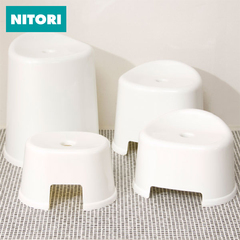 日本NITORI尼达利  日式PP塑料防滑加厚淋浴凳 浴室凳子壁凳壁椅
