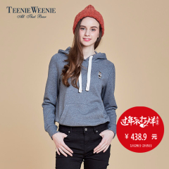Teenie Weenie小熊2016冬季专柜新品休闲女装连帽卫衣TTMW64C41I