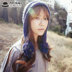 韩版可爱毛球帽子女冬天潮保暖防寒冬季防风雷锋帽韩国针织毛线帽