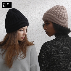 ZIYI Face lift 9系 新款净版冬季帽子女 韩国兔绒针织帽超好手感